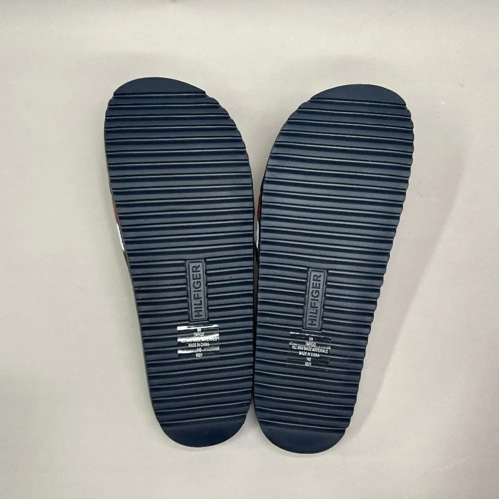 Tommy Hilfiger Rozi Sandals Men's 9 Blue‎ Red White Beach Pool Slide Flip Flops